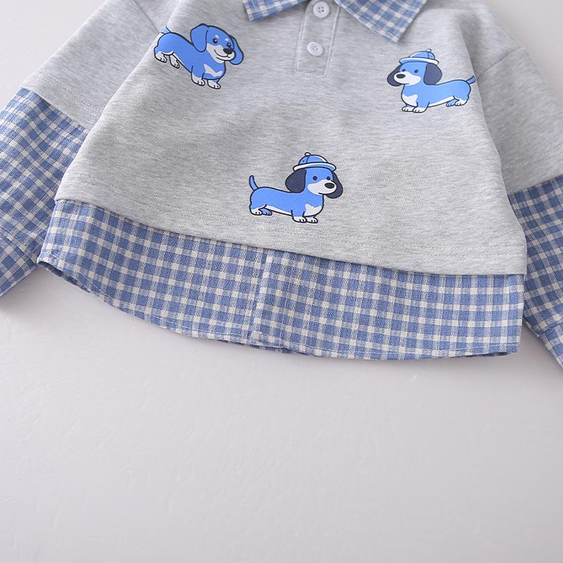 Kids' Korean-Style Two-Piece Hoodie Set: Baby Boys' Spring/Autumn Handsome Outfit 2026