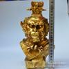 Jahr des Glücksbringenden Bronzenen Affenkönigs Statue Sun Wukong Kopfschmuck Messing Handwerk