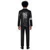 Costume di Scena Michael Jackson Tuta da Esibizione con Paillettes per Spettacolo di Danza Moderna