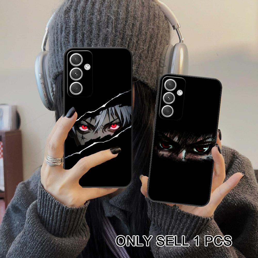 Anime Eyes Phone Case for Samsung Galaxy S26 S25 S24 S23 S22 S21 S20 Note20 Plus FE Ultra Soft TPU Shockproof Cover