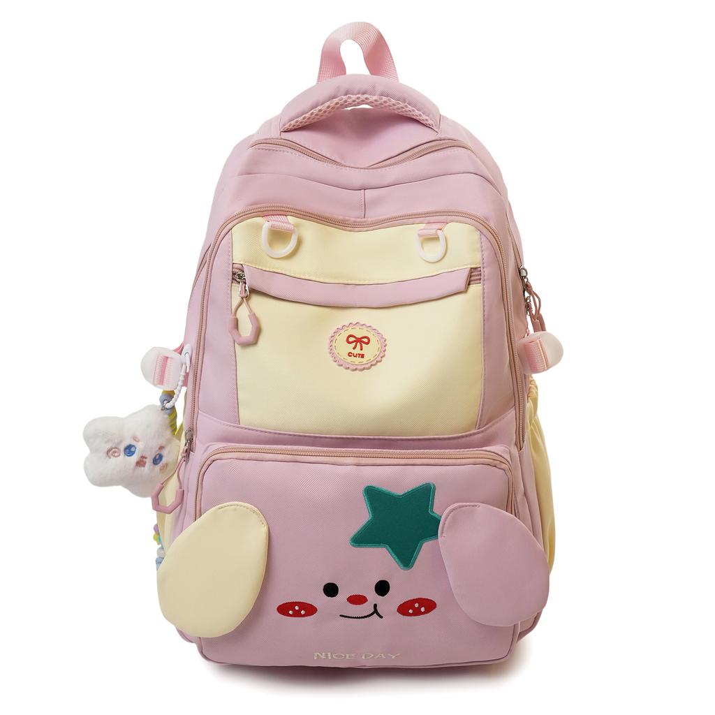 Schoolbag Cute Small Fresh Schoolbag Female Junior High School Students High Value Lightweight Travel Backpack Large Capacity Versatile Student 