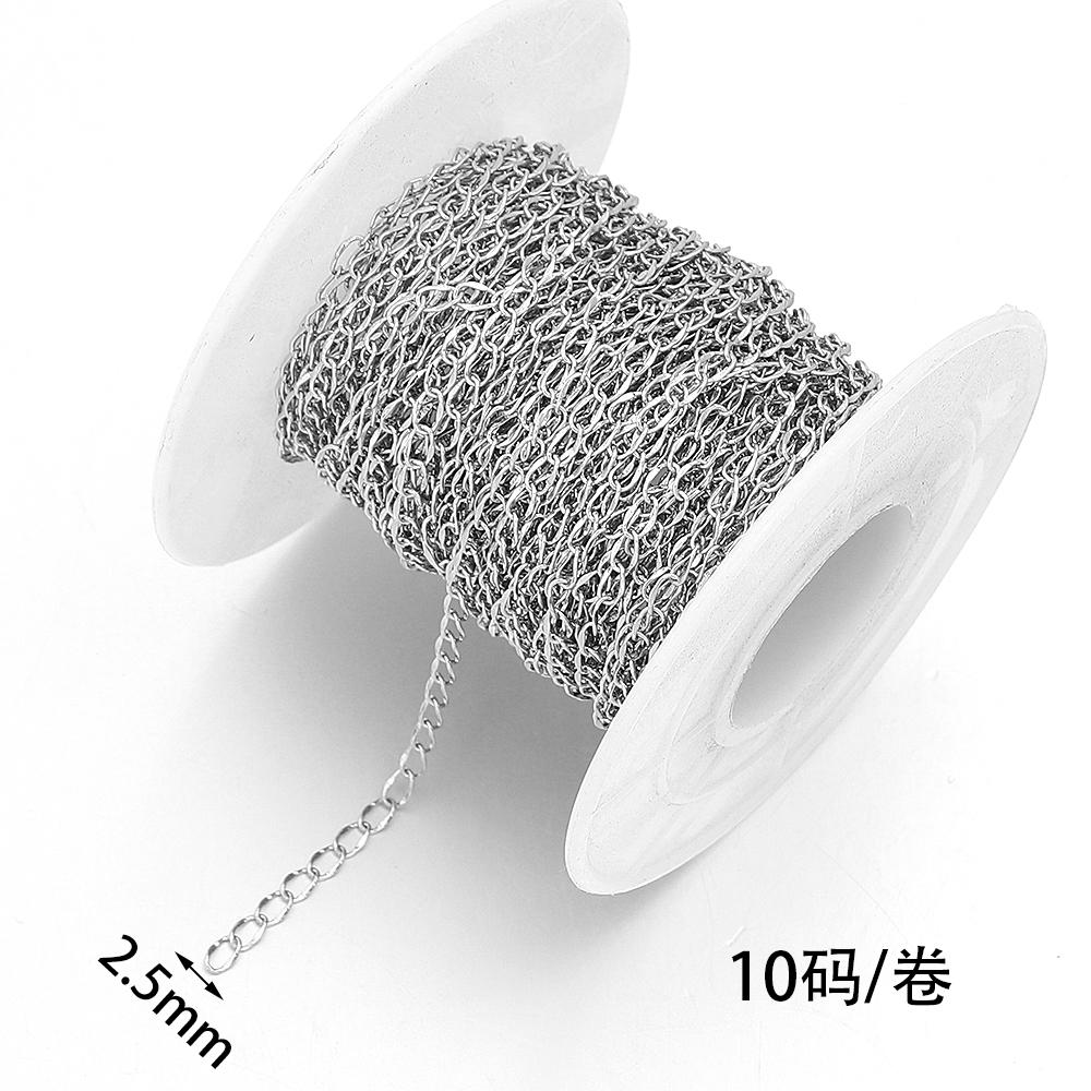 10Yards/Roll Stainless Steel Extension Chain Bulk Tail Chains For Jewelry Making DIY Bracelets Necklace Accessories Wholesale