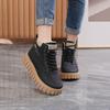 Martin Boots British Style New Spring Waterproof Leather Surface Showing Thin Feet Small High-top Casual Boots F