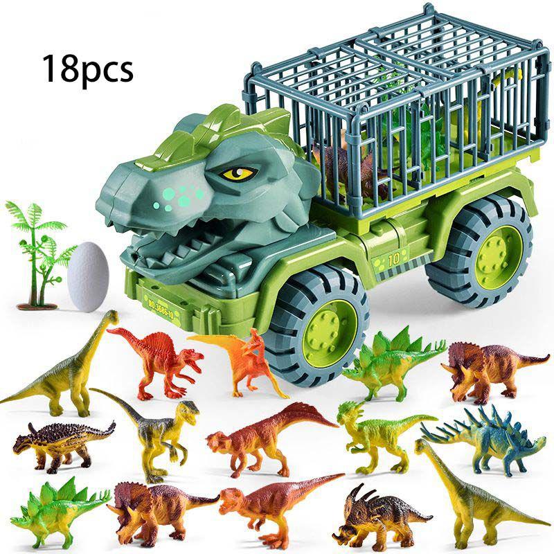 Dinosaur Triceratops Trucks Tyrannosaurus Figure Monster Excavators Engineering