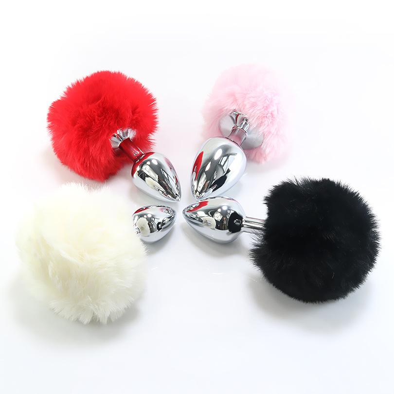 Hairy Ball Rabbit Tail Butt Plug G-Spot Anus Masturbation Sex Tool Chrysanthemum Stimulation Flirting Adult Sex Toy Medium Size