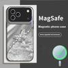 An elegant blue butterfly For iPhone 17 Pro Max 16 E 15 14 13 Plus 12 mini 11 17 Air XR Xs Max 7 Plus Magsafe Glass Phone Case