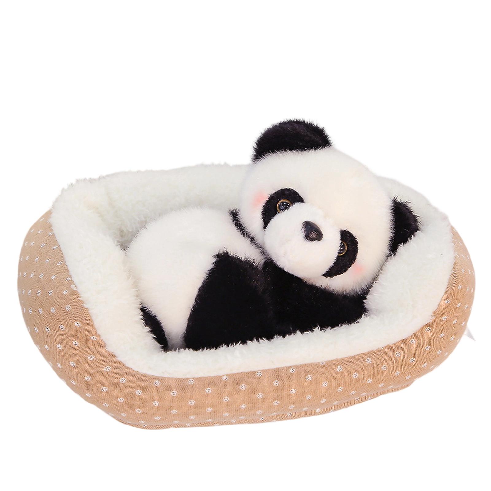 

Cute And Adorable Plush Animal Toys, Complete Set With Pet Bed, Comforting And Realistic Stuffed Animal Dolls One Size