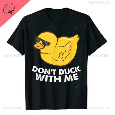 Cute Rubber Duck Lover Bird Quack Duckies Funny Ducky T-Shirt T  Fashion Men Tops Shirts Casual High Quality Cotton Cotton Shirt#Color(4)