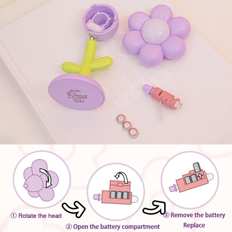 Mini LED Blume Nachtlicht Nette Kleine Tisch Lampe Desktop Ornament Nacht Schlafzimmer Umgebungs Lichter Kinder Spielzeug Kinder Urlaub Geschenk