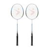 1 Paar Blauwe Badminton Racket Set Aluminiumlegering Comfortabele Handgreep Antislip Badminton Racket Kit