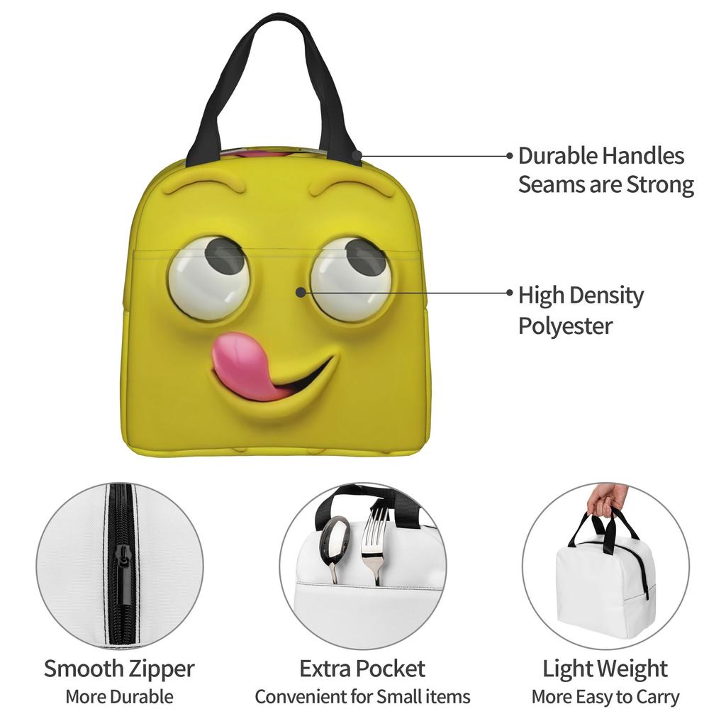 Lustige Expression Isolierttasche für das Mittagessen für Damen Wasserdicht Kühlertasche Thermos-Lunchbox Schule