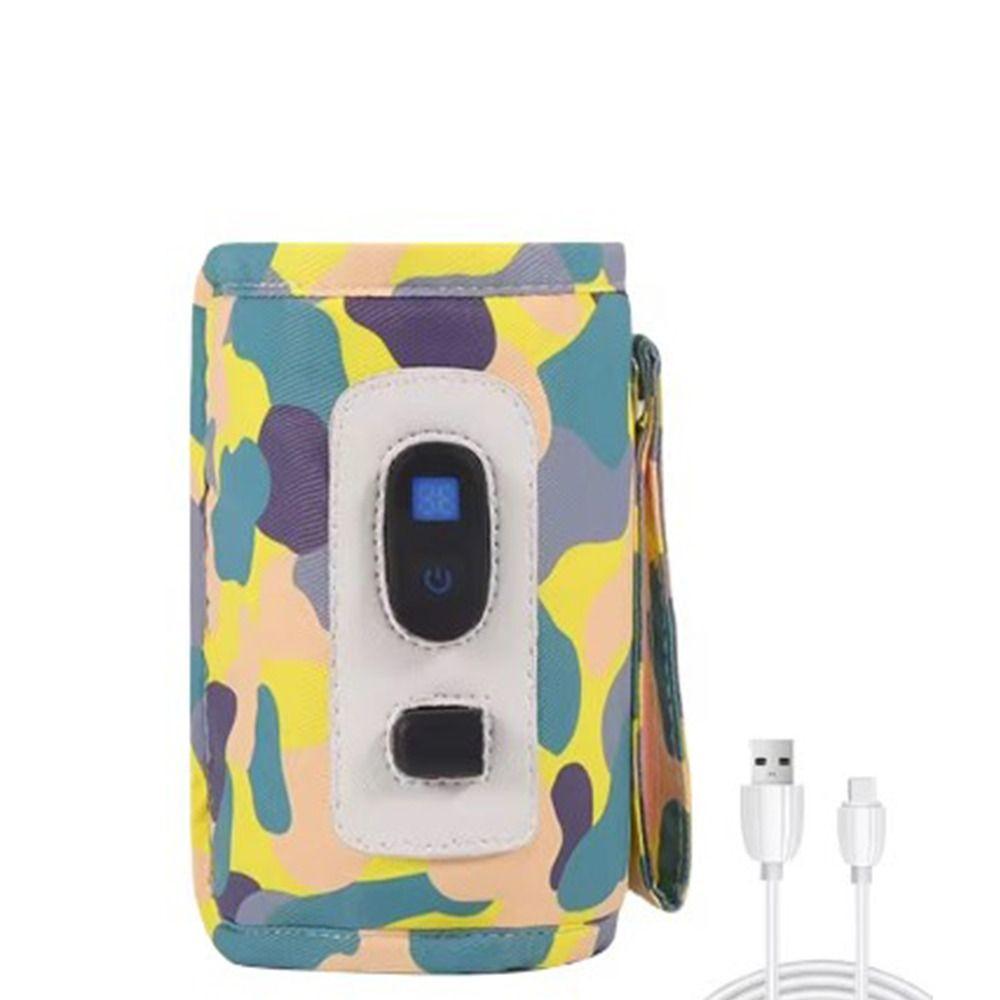 

Temperature Adjustment Baby Milk Bottle Thermal Bag USB Baby Milk Heat Keeper Newborn Yellow camouflage