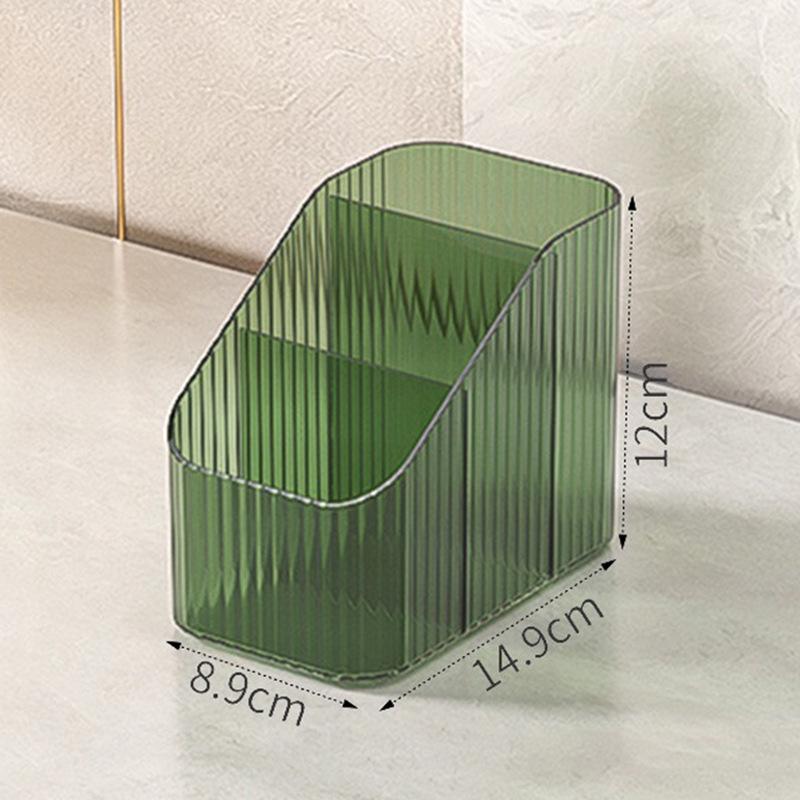 Thick Transparent Makeup Brush & Pen Holder, Divided Storage Box, Lipstick Display Rack