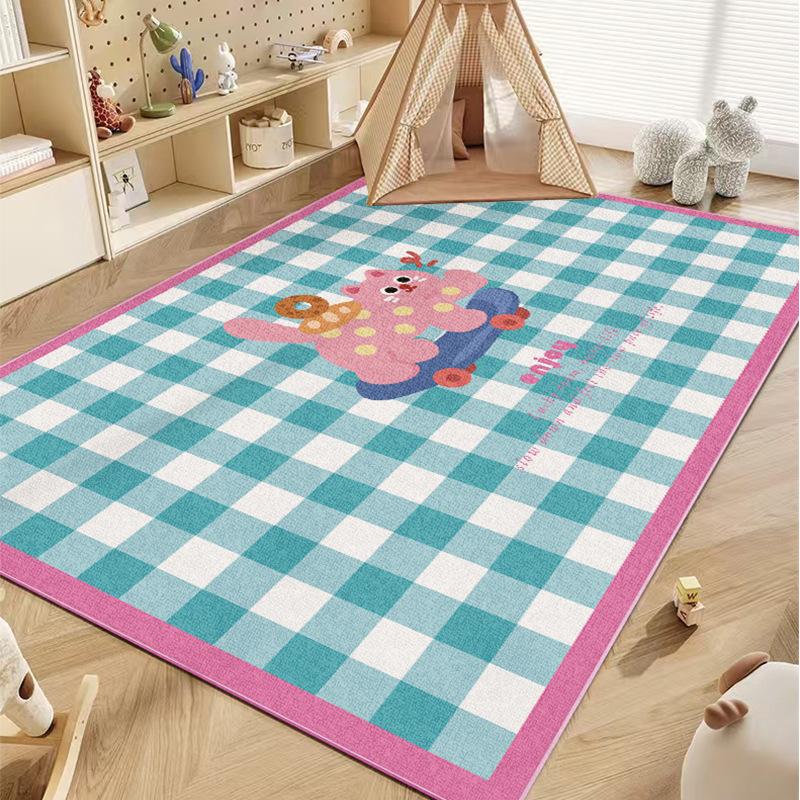 Cartoon Crystal Velvet Printed Carpet Living Room Durable and Easy To Clean - Bedroom Side Rug - Home Decoration