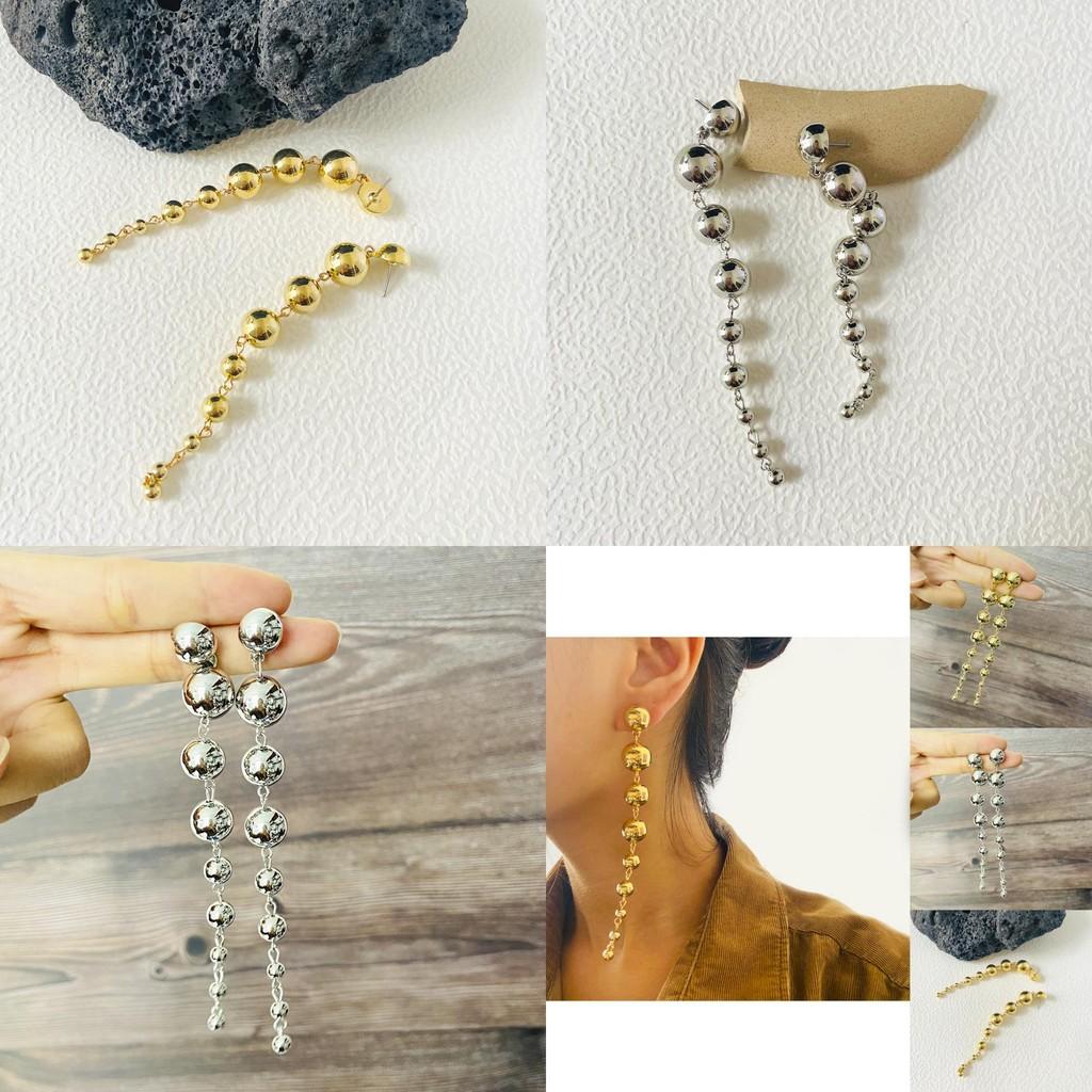 Chic Gold And Silver Plated Geometric Earrings For Women With Modern Circle Accents