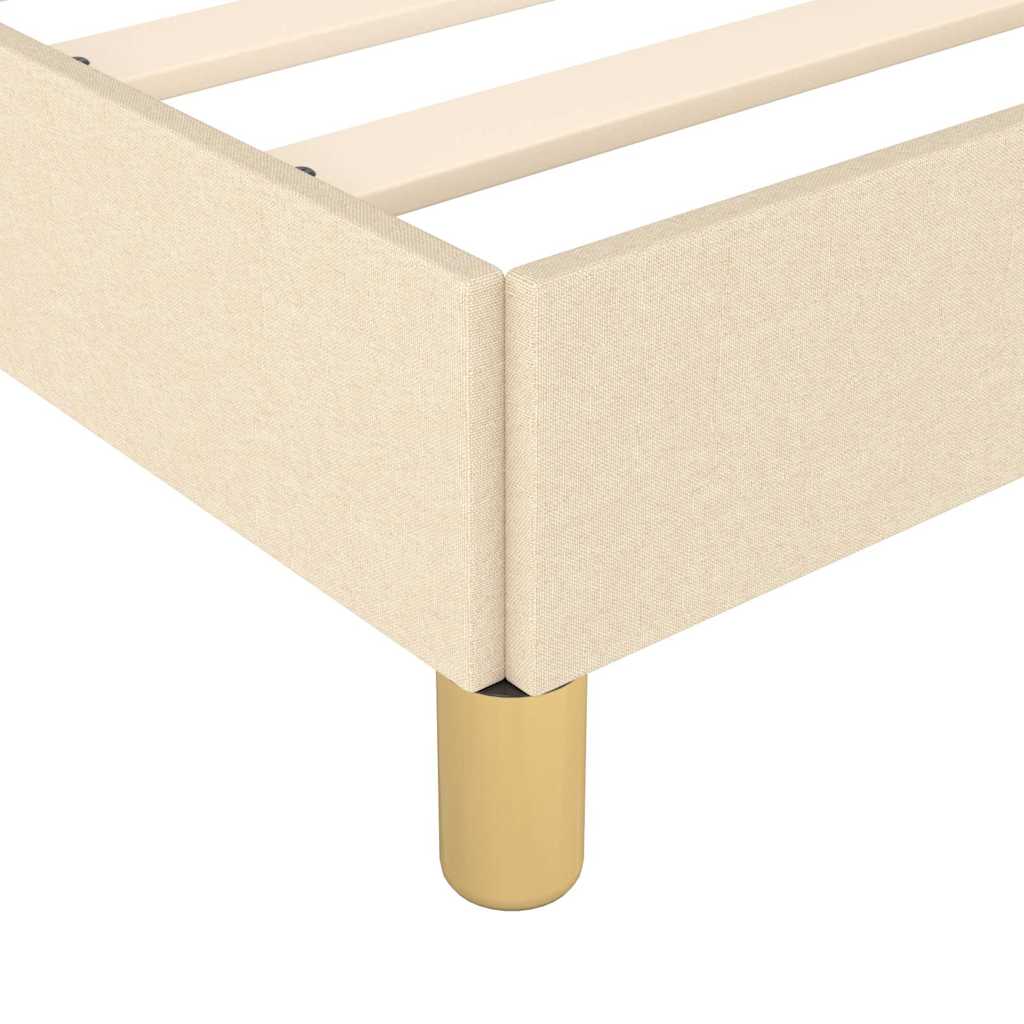 Vidaxl Bed Frame Without Mattress, Cream, 160X200 Cm, Upholstered