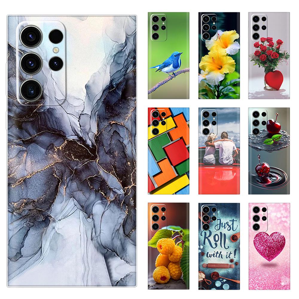 Mobile Phone Bag Case For Samsung S23 Ultra Soft Silicone Back Cover for Samsung Galaxy S23 Plus GalaxyS23 Cases Shell Para Etui