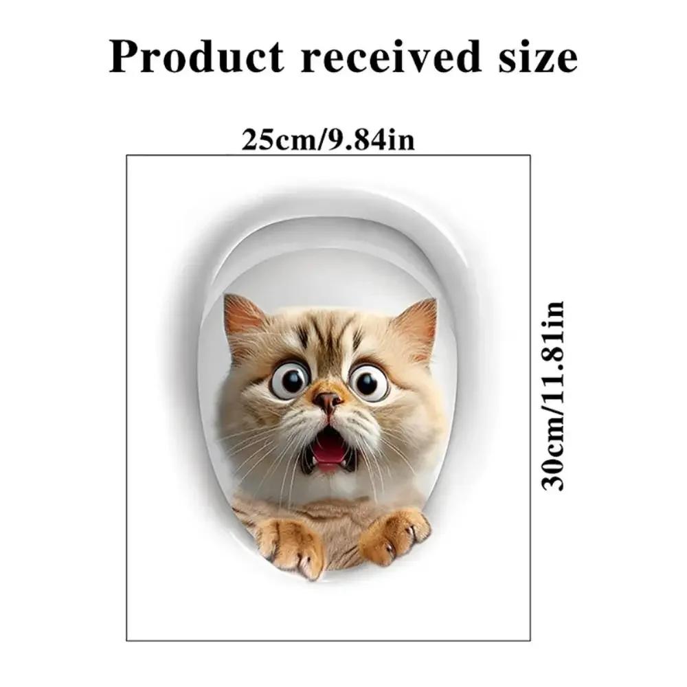 Zabawne Naklejki 3D Kot na Toaletę DIY Samoprzylepna Naklejka Ścienna Wodoodporne Naklejki na Deskę Toaletową Wiewiórka