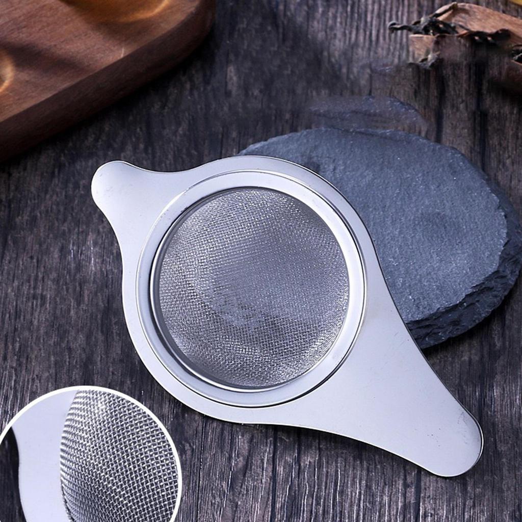 Stainless Steel Tea Strainer Set Fine Mesh Mugs Teapots Cups Sieve Home Use Gift Soup Hotel Bowls