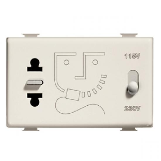 Legrand Bticino MX-base Presa Di Corrente 2P+T 16A: Modulo 2 Moduli, 250V, Con Sicurezza Magic, Colore Bianco - 3