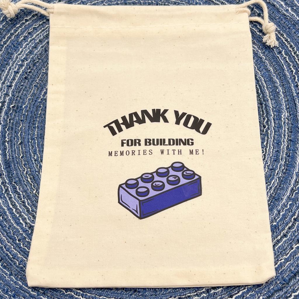 5pcs thank you For Building Memories with me Bags boy girl Birthday Party decoration gift Children's birthday bag