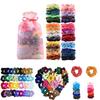 60pcs Premium Velvet Hair Scrunchy Hair Band Women Girls Hair Accessory Bag Gift