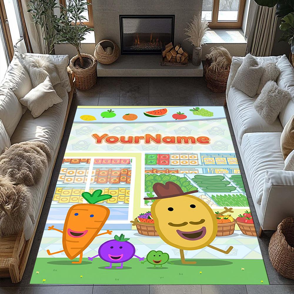 Peppa Pig Customize Text Area Rug Perfect for Decorate room Dining Room Hallway Living Rooms Anti-slip Rug Anime Office Decor Spiritual Gift