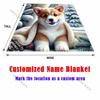 1PC Winter Puppy Print Blanket Warm Soft Fluffy Kids and Adults Sofa Bed Throw Blanket for Home Travel Camping Luxury Gifts
