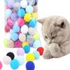 Colorful Teething Plush Ball - Silent Elastic Toy for Kitten Interaction