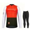 Spring and Autumn Team Long Sleeve Cycling Jersey Set Bib Pants Ropa Ciclismo Bicycle Clothing MTB Bike Uniform Men Clothes