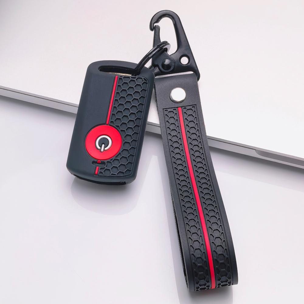 Key Fob Cover for YAMAHA XMax 125 250 400 Aerox with Keychain Anti-Scratch Surface Shockproof Structure Soft Grip Texture Easy Install Design