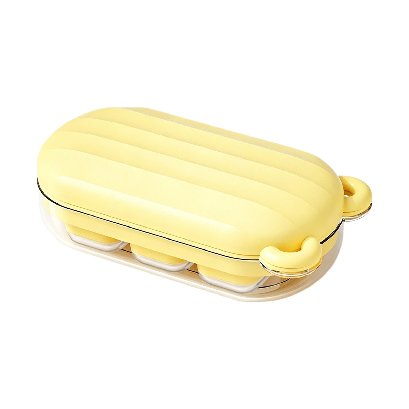 

Cute Bear Silicone Tray, 6-Compartment Square Ice Mold With Lid, Household Ice Storage Box One Size