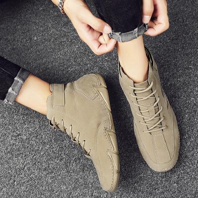 Fashion Brand Men's Boots Tactical TrendCombat Boots Outdoor Casual Warm Plush Walking Boots Mountaineering Travel ShoesAnkle Boots