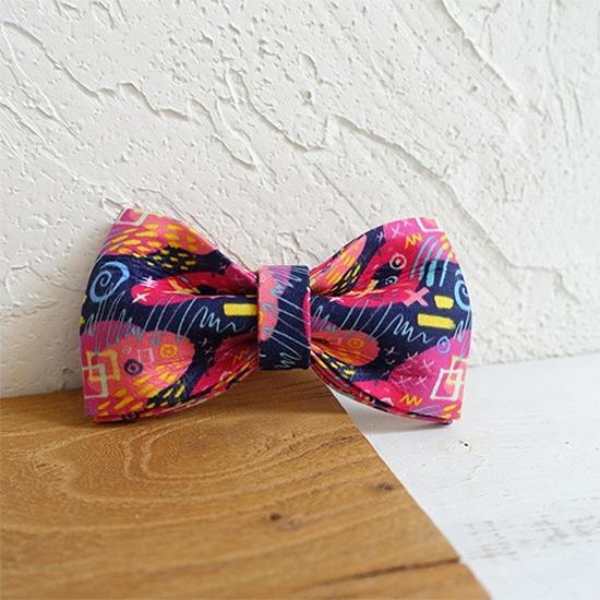 MUTTCO European & American Fashion High-End Dog Collar with Flower Bow Tie UBT-062 L