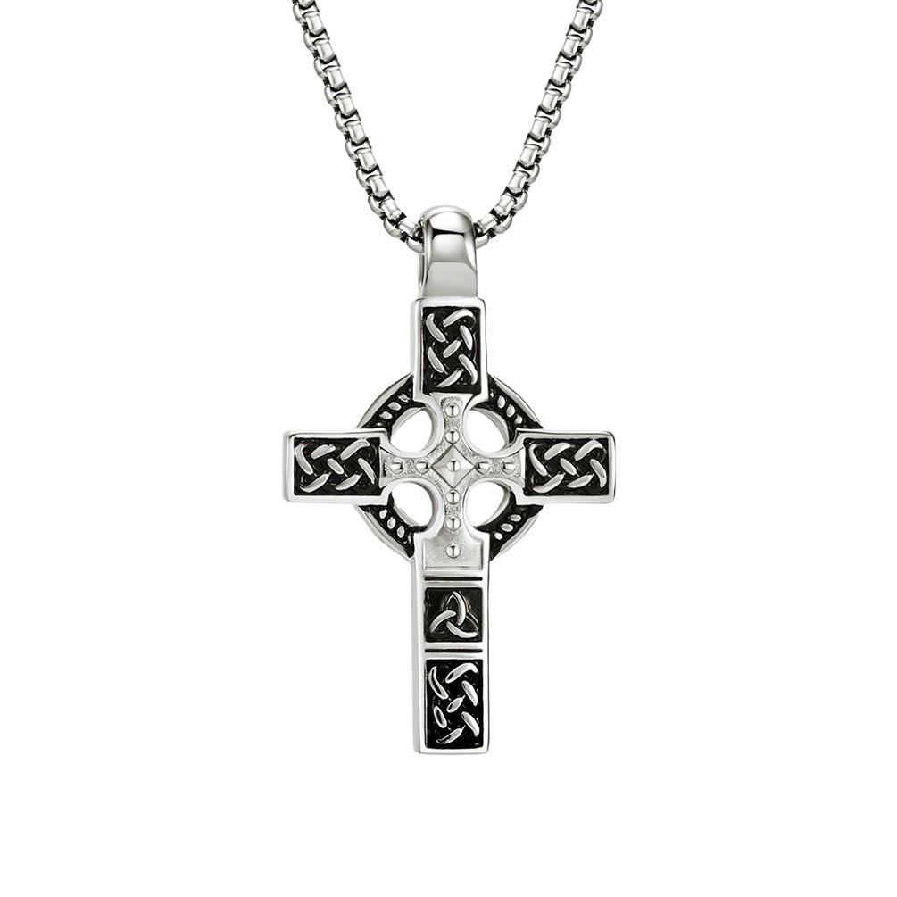 2026 Celtic Knot, Cross Necklace, Men's Wear European and American Style, High-end Jewelry