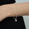 Silver Heart Charm Ball Chain Bracelet