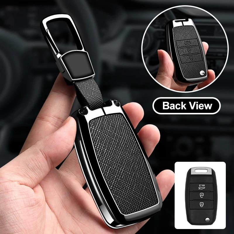Zinc Alloy Car Key Case Cover Shell Fob for KIA RIO 3 K2 K3 K4 K5 Sportege Picanto Optima Soul Ceed Sorento Forte Stinger Cerato