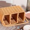 With Handle Utensil Storage Basket Large Capacity Woven Cutlery Organizer  Outdoor Camping