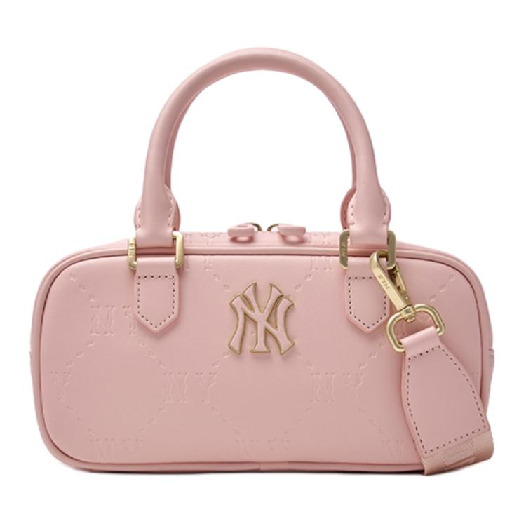 

MLB Micro Logo Zipper Leather Crossbody Tote Bag Unisex Bags Pink White Blue 7ACRMD55N Brown,Basic Set (Bag)
