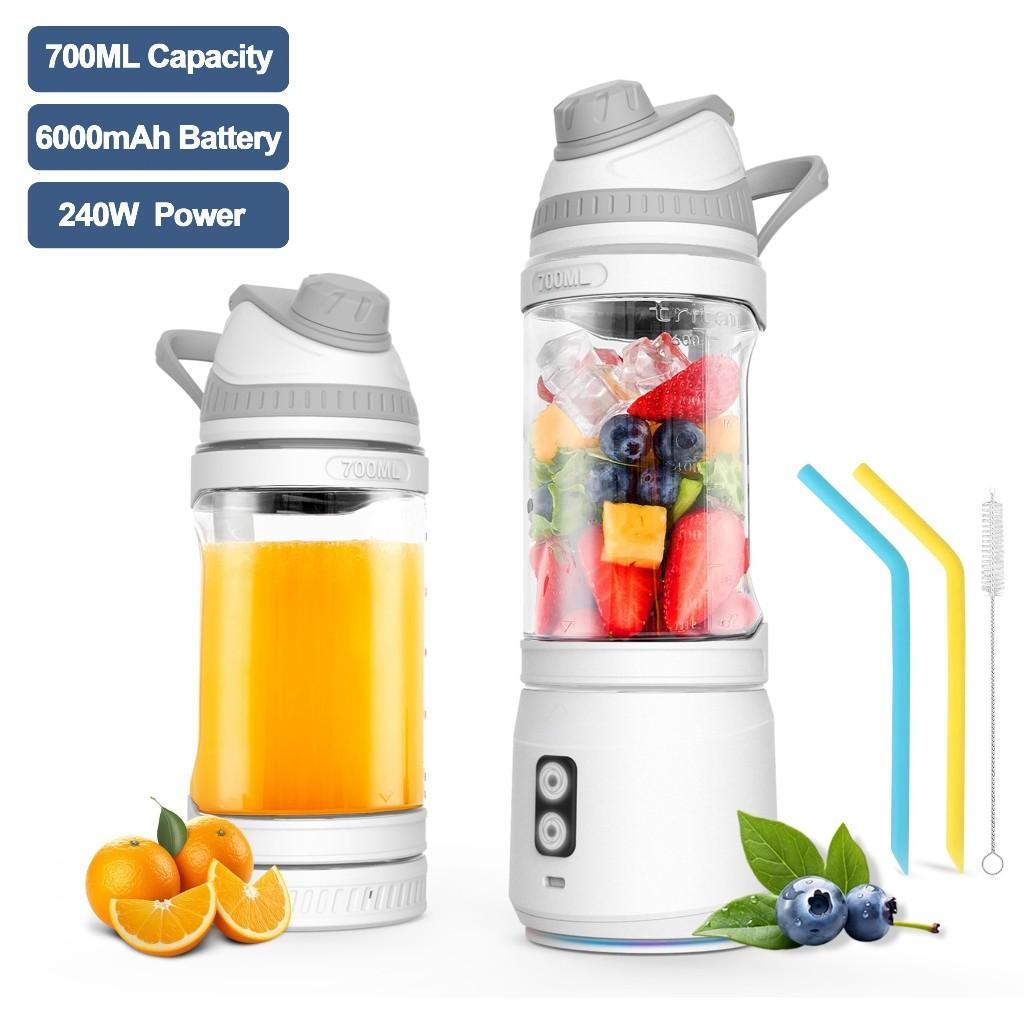 700ML Large Capacity Small Travel Portable Juice Blender USB Rechargeable Mini Juice Cup Electric Juicer
