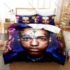 Cool Wrld Bedding Set Duvet Cover + 2 Pillowcases 999 Legends Never Die Hip Hop Rap Vintage Bedroom Emotional Rap Music Bed Line