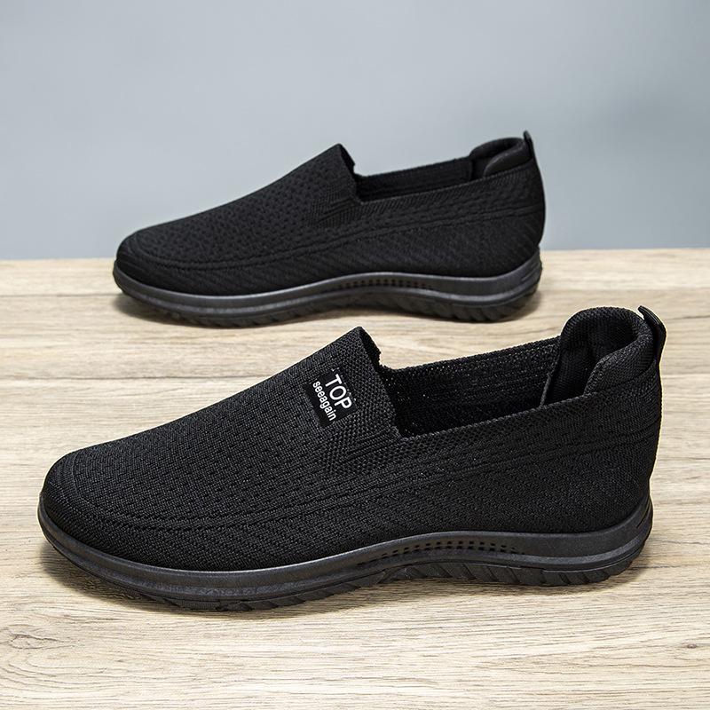 Spring Lightweight Breathable Men's Casual Old Beijing Cloth Shoes - Hollow, Comfortable, Low-Top, Soft Sole