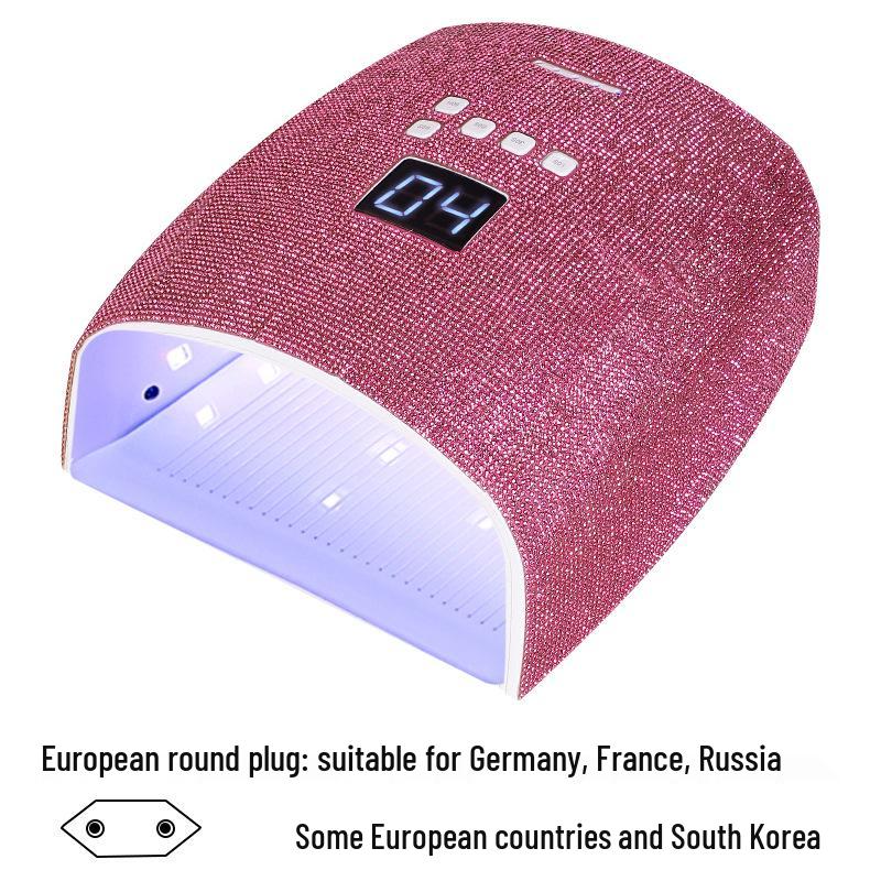 

Беспроводная перезаряжаемая лампа для ногтей 66 Вт со стразами и наклейками-бриллиантами для светотерапии и сушки