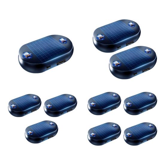 Antifreeze Snow Removal Device Quick Defrost Car Window Heater with Electromagnetic Insulation Solar Powered Portable USB Rechargeable Ice Remover