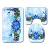 Christmas Bathroom Floor Mat Toilet Three-Piece Set