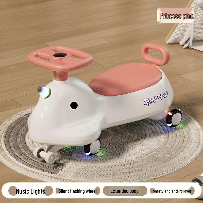 Longchen Kids' Foldable 3-Wheel Scooter with Lights and Music
