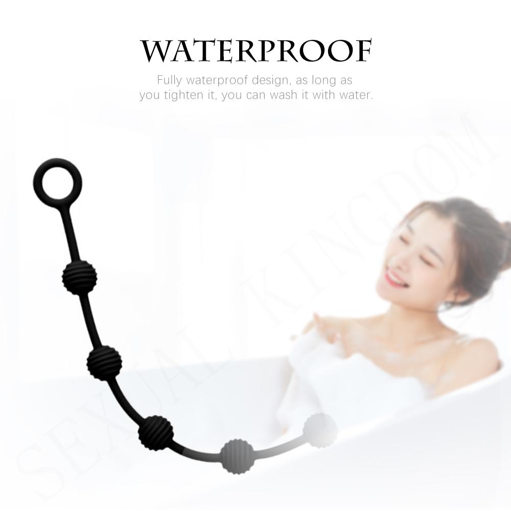 Silicone Anal Pull Beads Male Prostate Massager Thrusting Ass Plug Dildo Female Masturbation Adult Sex Toys for Woman Man Gay