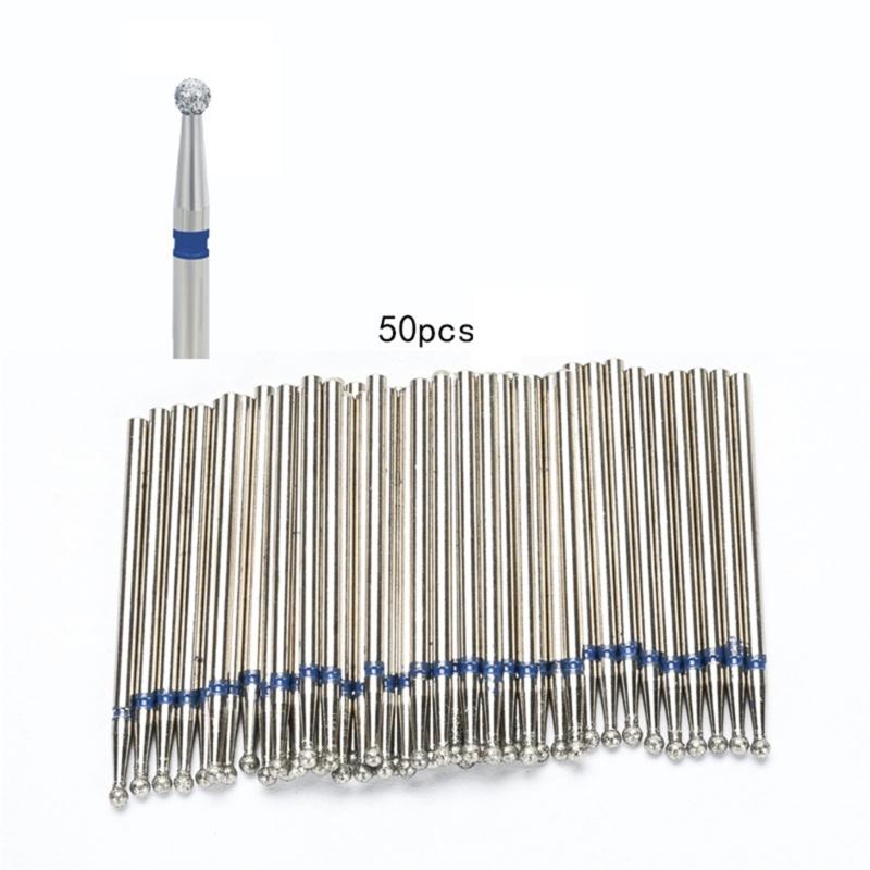 50Pcs Diamond Milling Cutter For Manicure Electric Nail Drill Bits Accessory Pedicure Machine Nail File Gel Remover Tool