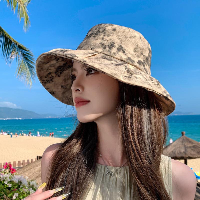 Summer Sun Protection Wide Brim Cap With Breathable Cotton Polyester Fabric For Outdoor Travelers