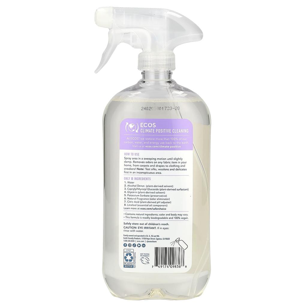 Ecos®, Fabric Odor Eliminator, Lavender Vanilla, 20 Fl Oz (591 Ml)